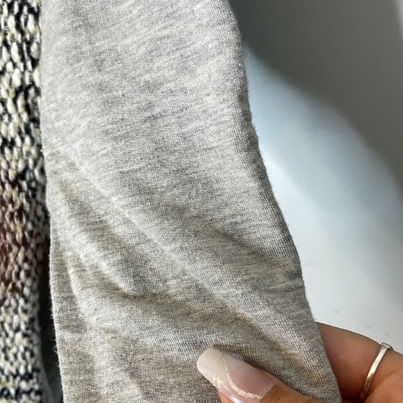 DOLAN Gray Woven / Knit 3/4 Sleeve Mini Dress / Tunic Top Size Medium - Picture 3 of 8